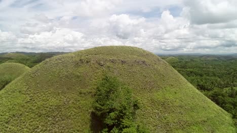 Aerial-view-of-Chocolate-Hills-Complex,-Batuan,-Philippines.