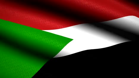 Sudan-Flag-Waving-Textile-Textured-Background.-Seamless-Loop-Animation.-Full-Screen.-Slow-motion.-4K-Video