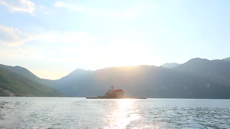 The-island-of-Gospa-od-Skrpjela,-Kotor-Bay,-Montenegro