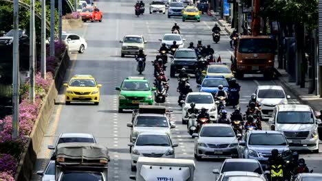 Time-lapse-of-traffic-jam