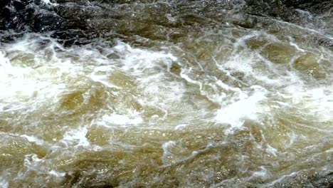 Surface-of-a-shallow-fast-flowing-stream-swirling-over-submerged-rocks