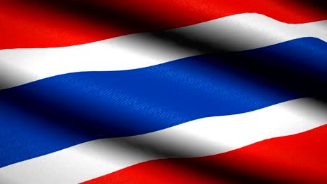 Thailand-Fahnenschwingen-Textile-strukturierten-Hintergrund.-Seamless-Loop-Animation.-Vollbild.-Slow-Motion.-4K-Video