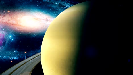 Realistische-schönen-Planeten-Saturn-aus-dem-Deep-space