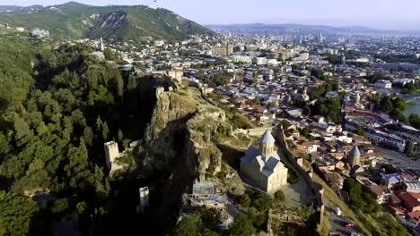 Narikala-Castle-in-Tbilisi,-Georgia.