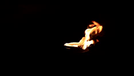 The-fire-burns-on-a-black-background