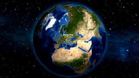 EARTH-ZOOM-IN-MAP---ROMANIA-RESITA