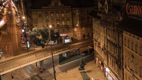 Nights-time-lapse-of-Budapest-streets