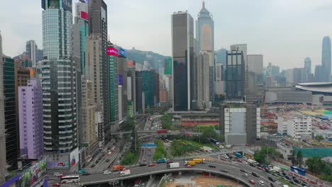 day-time-city-downtown-traffic-road-junction-aerial-panorama-4k-hong-kong