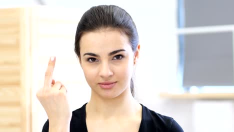 Woman-Showing-Middle-Finger