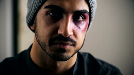 pensive-and-sad-wounded-young-man,close-up