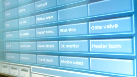 Video-HD-Industrie-und-Technik-Konzept-von-elektronische-Einspritzung-Monitor-Boardkontrolle-mit-Text-und-Detail-Hintergrund