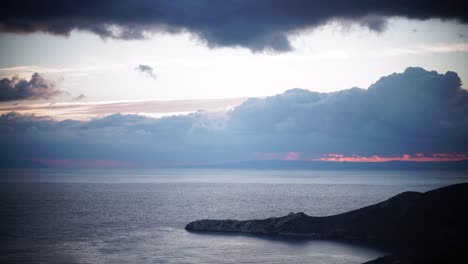 Costa-griega-después-del-amanecer-Peloponeso-Mani,-lapso-de-tiempo