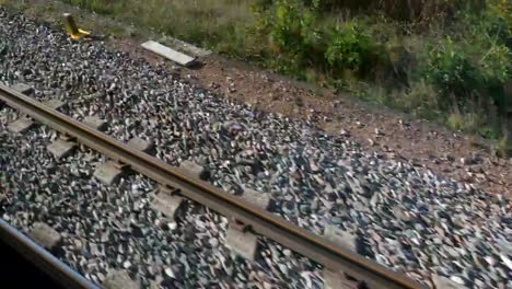 View-On-The-Rails-From-The-Window-Of-Moving-Train