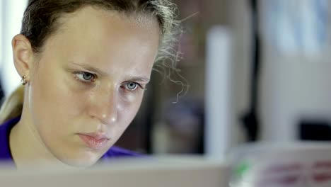 Teen-girl-plays-on-the-keyboard-of-the-digital-piano.-Close-up