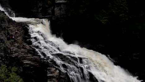 View-of-waterfall-hitting-and-splash-on-the-surface-of-hard-rocks.-Canyon-Sainte-Anne