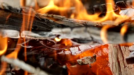 Flames-of-fire-on-black-background-in-slow-motion