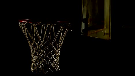 Basketball-being-thrown-in-basketball-hoop-4k