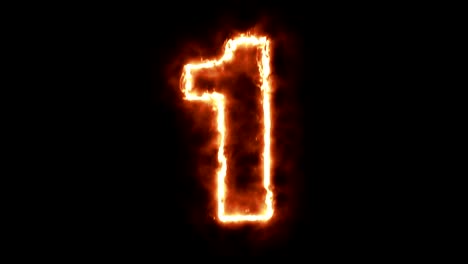 1---one-hot-burning-number-on-black-background