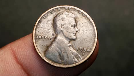 Close-up-of-very-old-coins