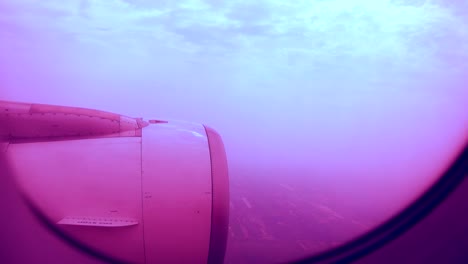 Window-airplane-on-sky-view