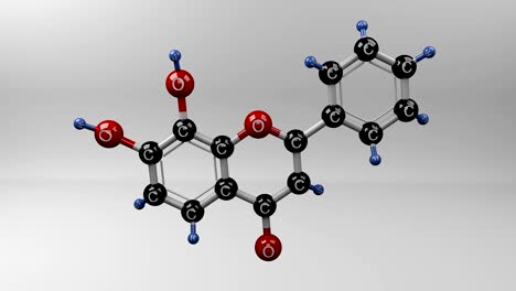 Molécula-de-Dihydroxyflavone.