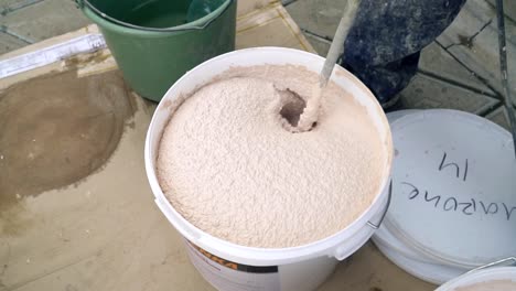 mixing-of-material-for-facade-plastering