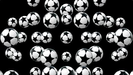 Balones-de-fútbol-con-estrellas-negras