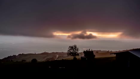 Morning-mist-sunrise-at-Phu-Tub-Berk-in-Phetchabun,-Thailand.-(Time-Lapse)