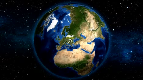 EARTH-ZOOM-IN-MAP---ROMANIA-ARAD