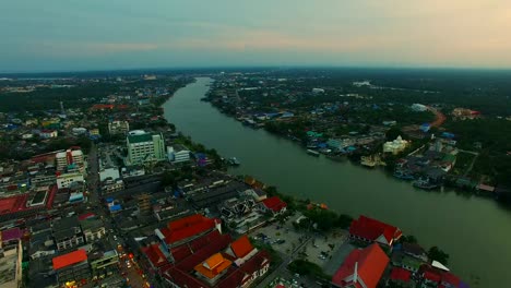 aerial-photography-Romhub-market-in-sunset-time