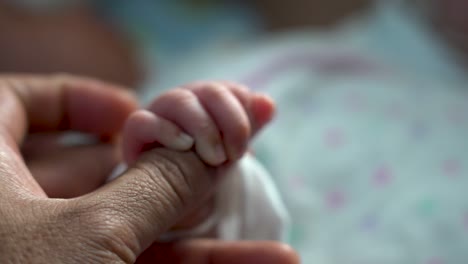 Baby-Neugeborenen-halten-Mutter-Hand