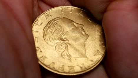 Close-up-of-very-old-coins