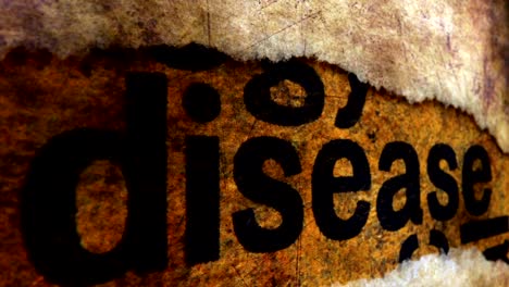 Disease-text-on-grunge-background