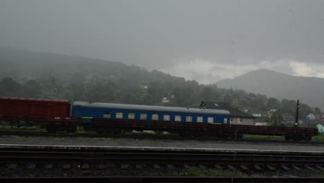 Old-train-stands-on-a-countryside-railroad-station