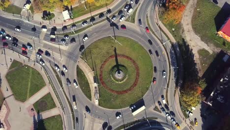 Aerial-view-of-the-road-circle