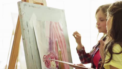 students-with-easels-painting-at-art-school