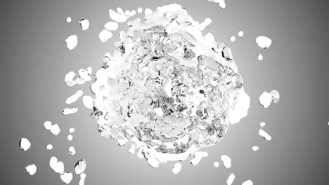 Water-splash-with-bubbles-of-air-with-white-background