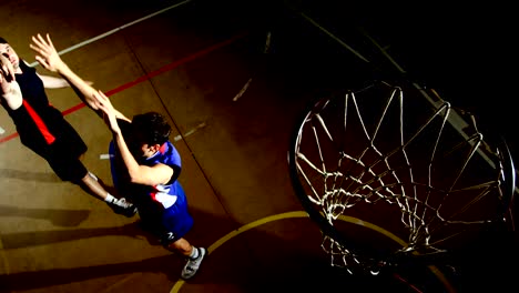 Competitors-playing-basketball-in-the-court-4k