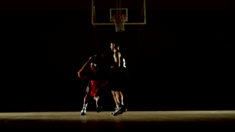 Competitors-playing-basketball-in-the-court-4k