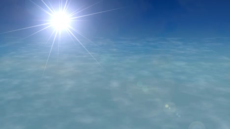 Flying-above-clouds-aeroplane-airplane-sky-stratosphere-sun-lens-flare-4k