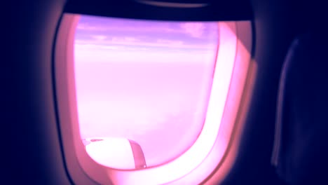 Window-airplane-on-sky-view