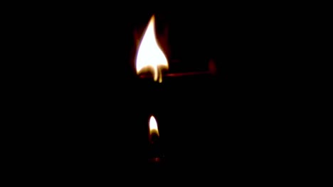 Lighting-Candle-with-a-Match-,-Slow-Motion