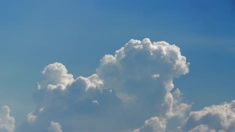 Cotton-like-Clouds-are-Floating-Against-the