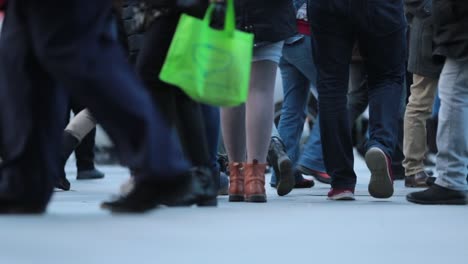 Legs-of-Crowd-People-Walking-on-the-Street.-Close-up-of-Crowd-feet-in-120fps