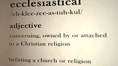 Ecclesiastical-Definition