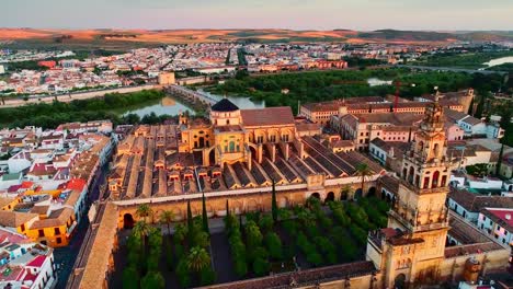 Drone-view-above-the-Great-Mosque-of-Córdoba