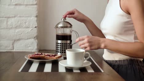 Breakfast.-Woman-Drinking-Coffee-In-Morning