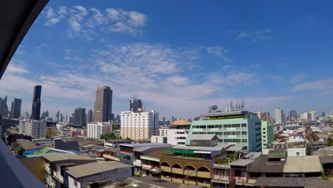 Tiempo-transcurrido-Skyline-Bangkok,-Tailandia