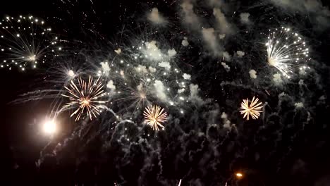 Beautiful-fireworks-at-holiday-night-in-slow-motion