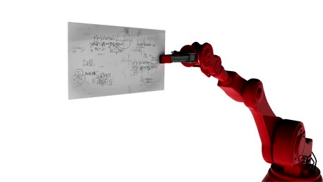 Digitally-generated-video-of-robotic-arm-holding-card-with-mathematical-formula